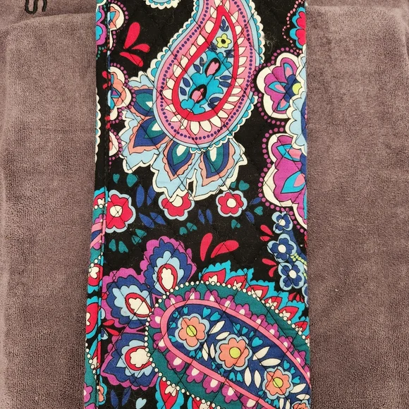 Vera Bradley Haymaker Paisley Curling & Flat Iron Travel Cover Purple Blue Pink - Picture 4 of 5